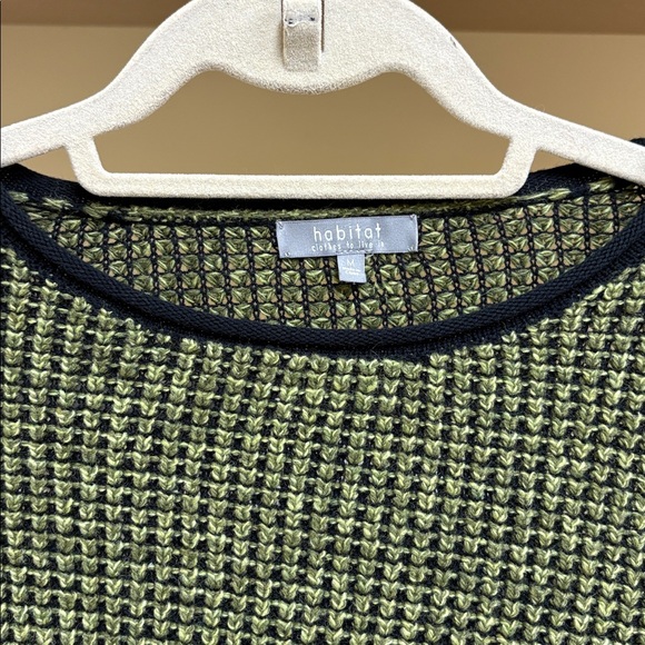 Habitat Green and Black Textured Knit Pullover Sweater Size Medium - Picture 4 of 5